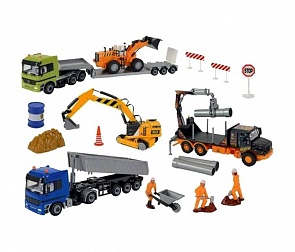 Набор строительной техники, 1:43 (Dickie, 3314557)